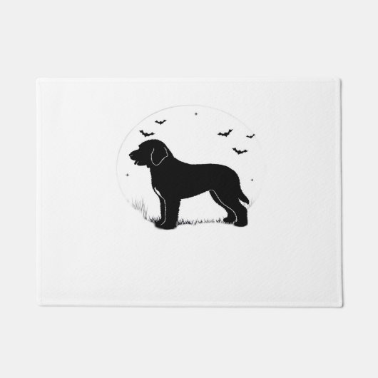 Barbet Dog - Halloween Moon Silhouette Oversized T Deurmat (Voorkant)