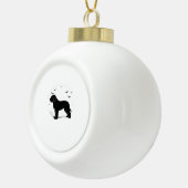 Barbet Dog - Halloween Moon Silhouette Oversized T Keramische Bal Ornament (Rechts)