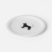 Barbet Dog � Halloween Moon Silhouette Oversized T Papieren Bordje (Gekanteld)