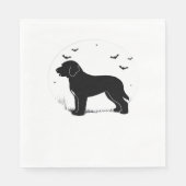 Barbet Dog - Halloween Moon Silhouette Oversized T Servet (Voorkant)