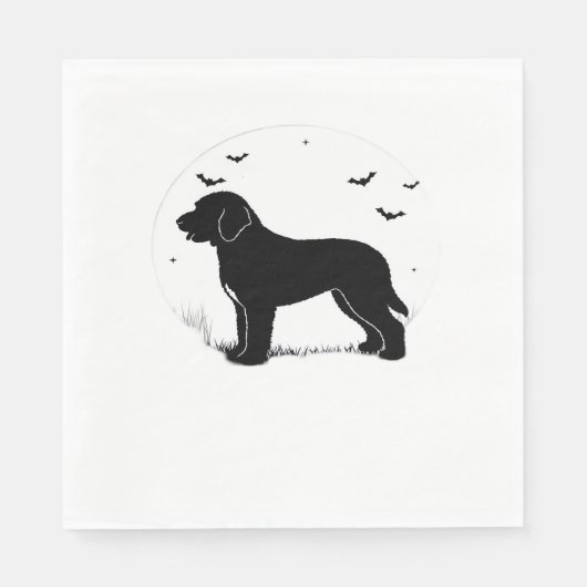 Barbet Dog - Halloween Moon Silhouette Oversized T Servet (Voorkant)