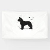 Barbet Dog - Halloween Moon Silhouette Oversized T Spandoek (Horizontaal)