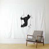 Barbet Dog - Halloween Moon Silhouette Oversized T Wandkleed (In Situ (horizontaal))