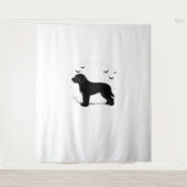 Barbet Dog - Halloween Moon Silhouette Oversized T Wandkleed (Voorkant)