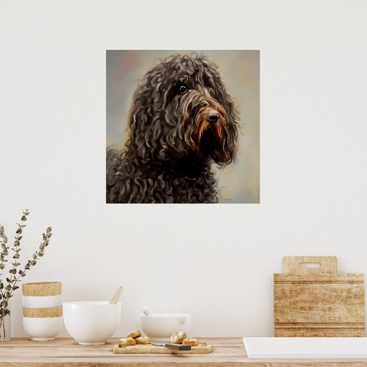 Barbet - Dog Portrait Poster (Keuken)