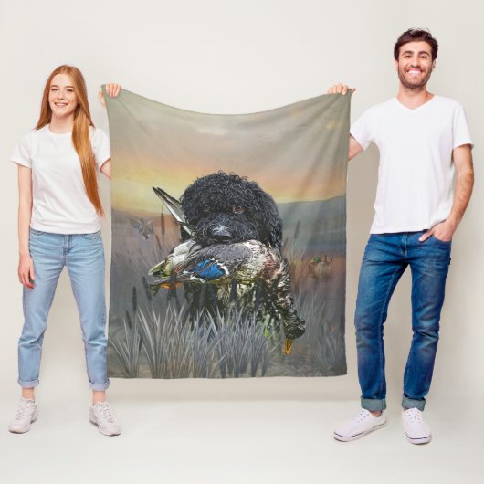 Barbet, Franse waterhond Fleece Deken (In situ)