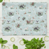 BARBETS IN HET MOERAS THEEDOEK (Gevouwen)