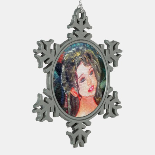 Barbi Tin Sneeuwvlok Ornament (Links)