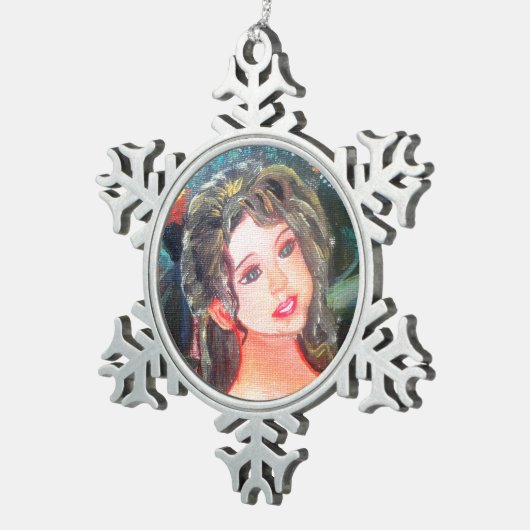 Barbi Tin Sneeuwvlok Ornament (Rechts)