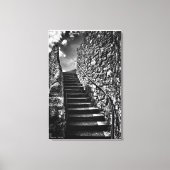 Barbican Steps, beeldende kunst zwart-wit Canvas Afdruk (Voorkant)