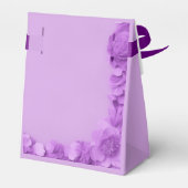 Barbicore paarse bloemenbruiloft bedankdoosjes (Achterkant)