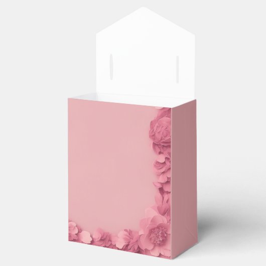 Barbicore roze bloemenbruiloft bedankdoosjes (Geopend)