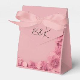 Barbicore roze bloemenbruiloft bedankdoosjes