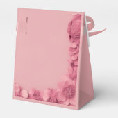 Barbicore roze bloemenbruiloft bedankdoosjes (Achterkant)