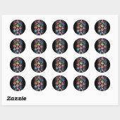 Barbie 12 dansende prinsessen ronde sticker (Vel)