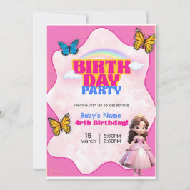 Barbie Birthday Invitation  Feestdagenkaart