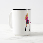 Barbie Coffee Mug Tweekleurige Koffiemok (Voorkant links)