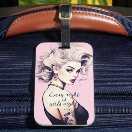 Barbie geïnspireerd bagagelabel