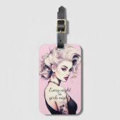 Barbie geïnspireerd bagagelabel (Voorkant (verticaal))