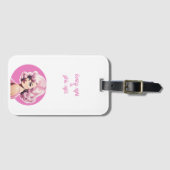 Barbie geïnspireerd bagagelabel (Voorkant (horizontaal))