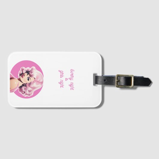 Barbie geïnspireerd bagagelabel (Voorkant (horizontaal))