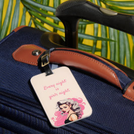 Barbie geïnspireerd bagagelabel