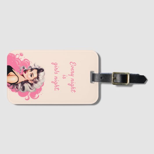 Barbie geïnspireerd bagagelabel (Voorkant (horizontaal))