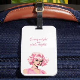 Barbie geïnspireerd bagagelabel