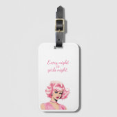 Barbie geïnspireerd bagagelabel (Voorkant (verticaal))