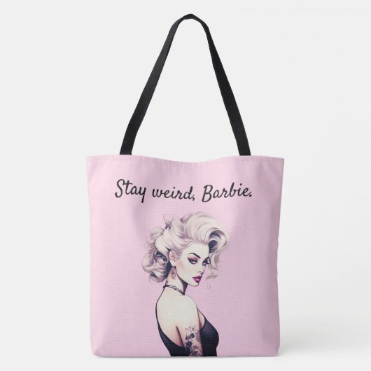 Barbie geïnspireerd tote bag (Achterkant)