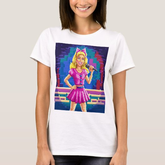 barbie girl  pixels t-shirt (Voorkant)
