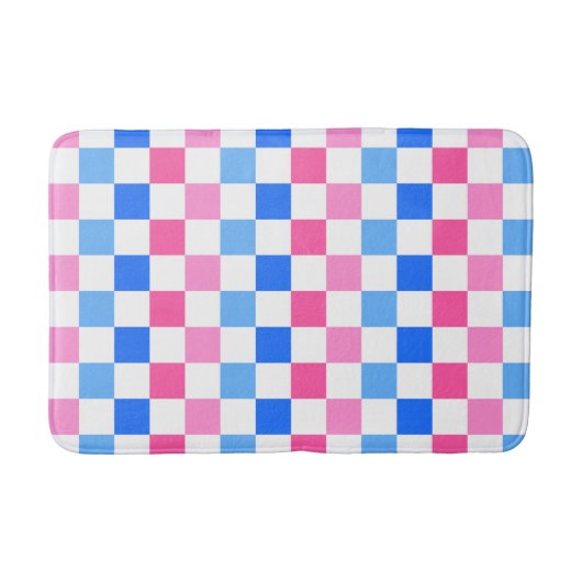 Barbie goes to the ocean checkerboard pattern badmat (Voorkant)