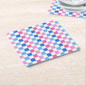 Barbie goes to the ocean checkerboard pattern kartonnen onderzetters (Schuin)