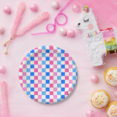 Barbie goes to the ocean checkerboard pattern papieren bordje (Feest)
