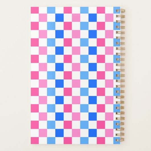 Barbie goes to the ocean checkerboard pattern planner (Achterkant)