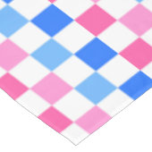 Barbie goes to the ocean checkerboard pattern tafelkleed (Gekanteld)