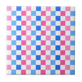 Barbie goes to the ocean checkerboard pattern tegeltje