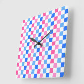 Barbie goes to the ocean checkerboard pattern vierkante klok (Hoek)