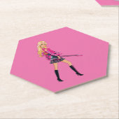 Barbie Paper Coaster Kartonnen Onderzetters (Schuin)