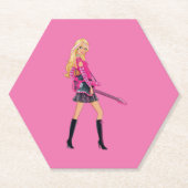 Barbie Paper Coaster Kartonnen Onderzetters (Voorkant)