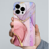 Barbie roze geïnspireerd glitter steen marmer naam Case-Mate iPhone case