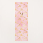 Barbie Roze Goud Bloemen Hemelse vieringen Yogamat (Voorkant)