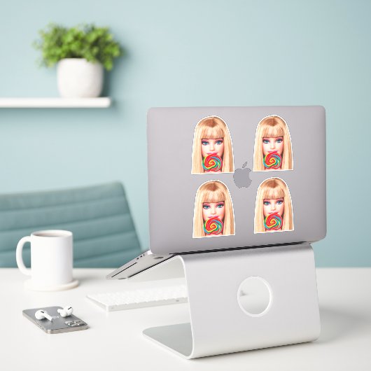 Barbie Sticker (Laptop op bureau)
