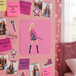 Barbie Vierkante Sticker