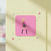 Barbie Vierkante Sticker