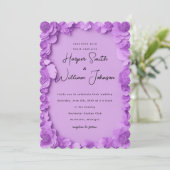 barbiecore bloemenbruiloft uitnodiging (Staand voorkant)