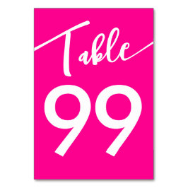 Barbiecore Heet Roze Wit Kalligrafie Bruiloft Kaart