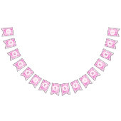 Barbiecore Roze en Felroze Modepatroon Vlaggetjes (Alle)