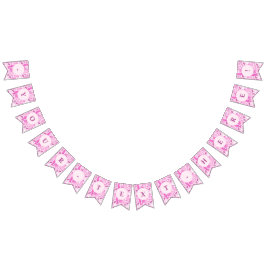 Barbiecore Roze en Felroze Modepatroon Vlaggetjes