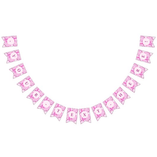 Barbiecore Roze en Felroze Modepatroon Vlaggetjes (Alle)